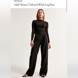 Abercrombie and Fitch Sloane Tailored Wide Leg Pant